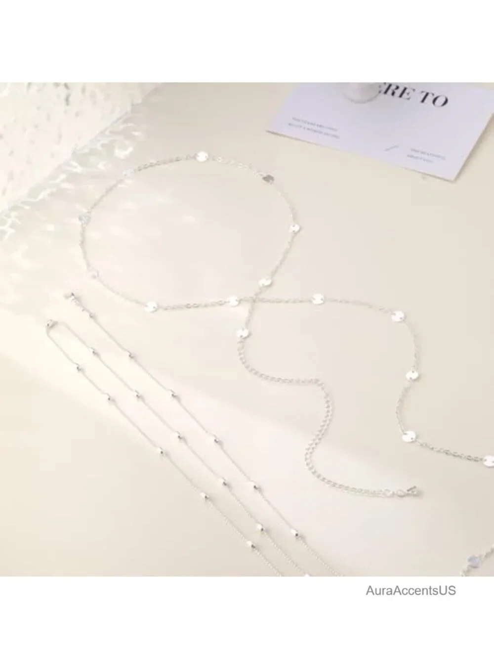 Layered Body Chain Set Gold Silver Plated Waist Chain Belly Chain